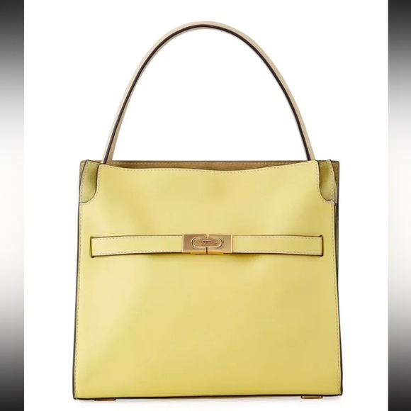 Like new TORY BURCH SMALL LEE RADZIWILL COLORBLOCK DOUBLE BAG $998 - Picture 2 of 13